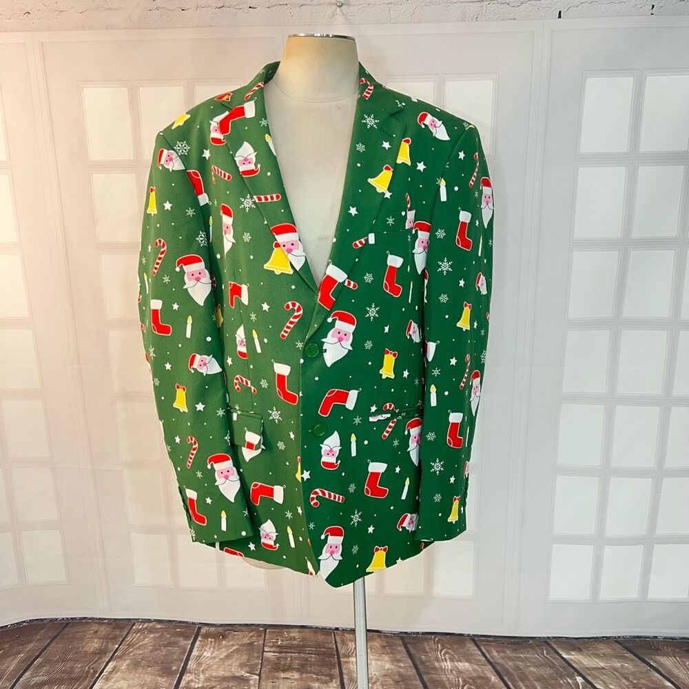Opposuits Santaboss green Christmas holiday suit size 44 - Picture 5 of 13